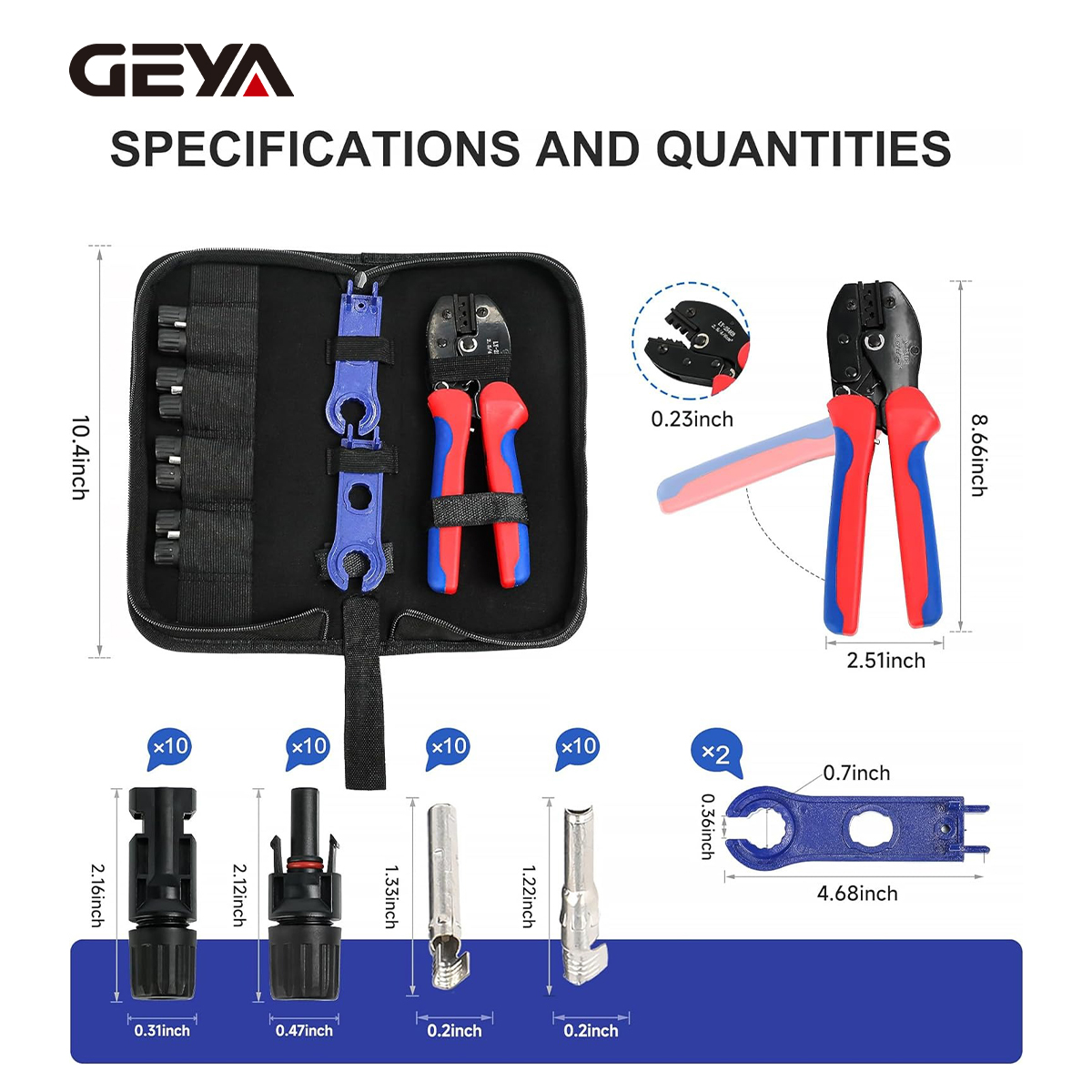 Kit d'outils de sertissage pou - Mc4 Crimping Tool avis et prix